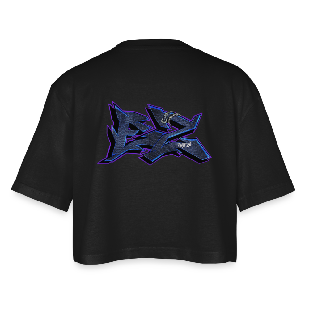 T-shirt court oversize Femme EZCREATION - noir