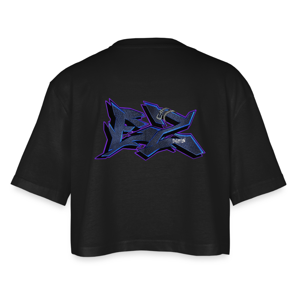 T-shirt court oversize Femme EZCREATION - noir